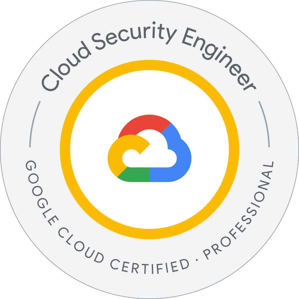 Professional Cloud Security Engineer - Google Cloud Certified Logo