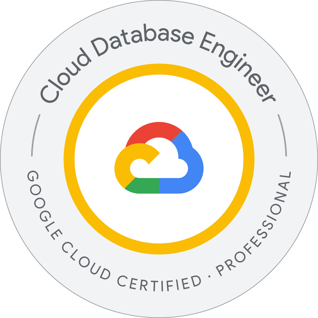 Professional Cloud Database Engineer – Google Cloud Certified Logo